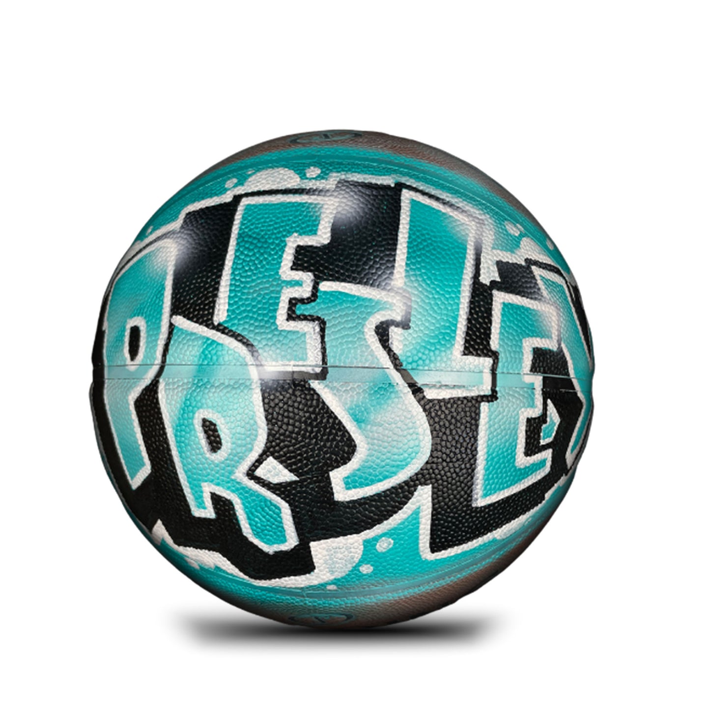 Personalized Basketball with a Name Painted in Custom Airbrush Graffiti