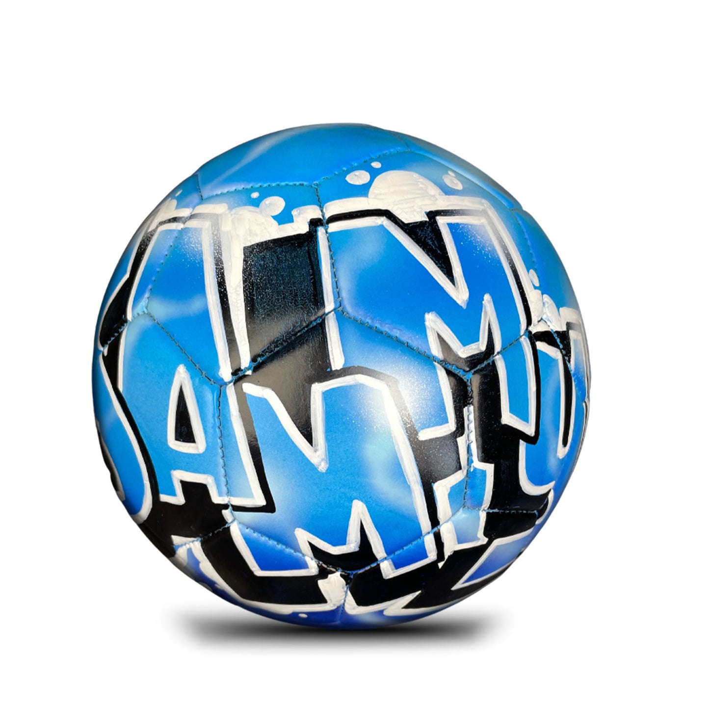 Personalized Soccer Ball with Airbrush Graffiti Name