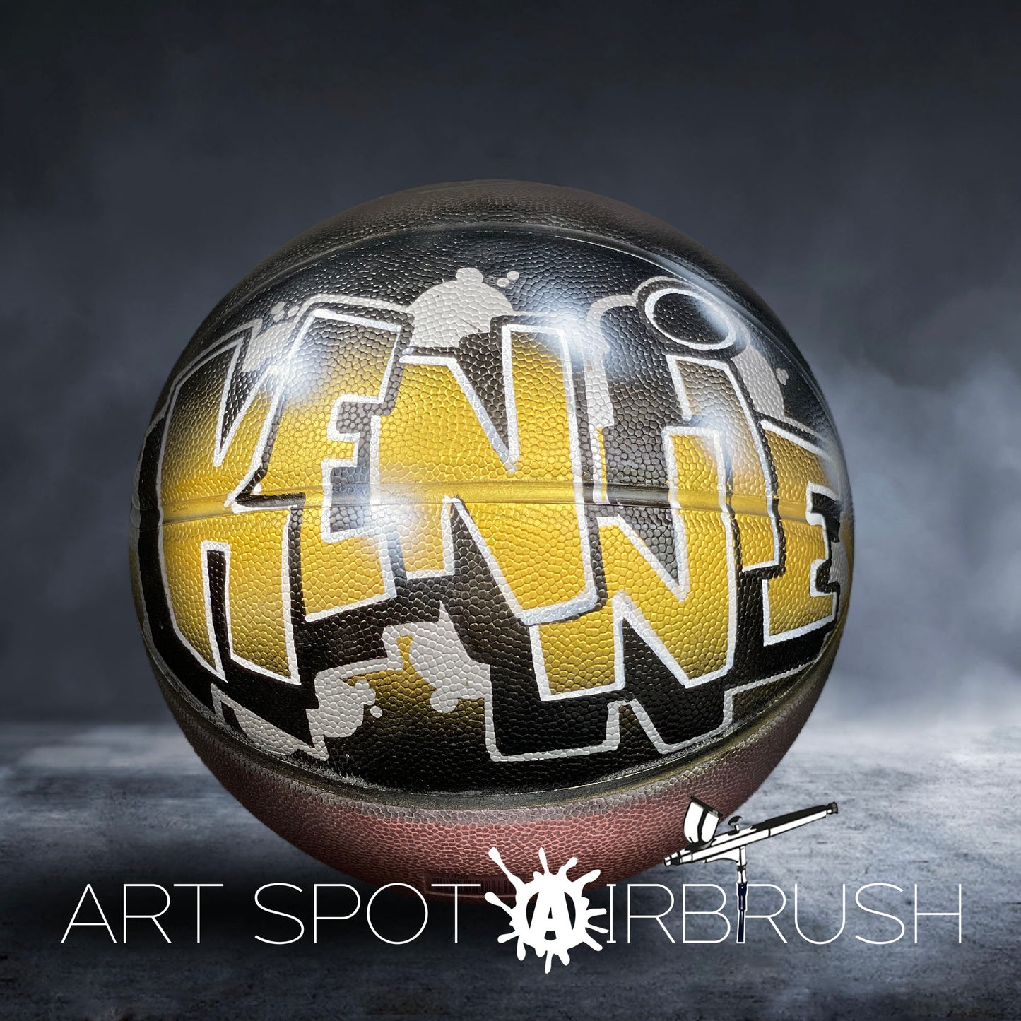 Personalized Basketball with Name in Graffiti