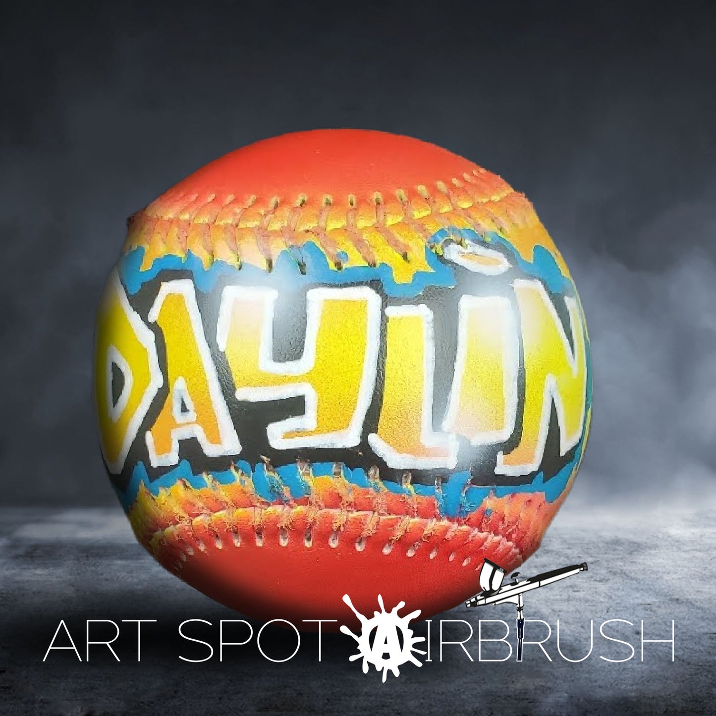 Personalized Baseball with Name in Graffiti