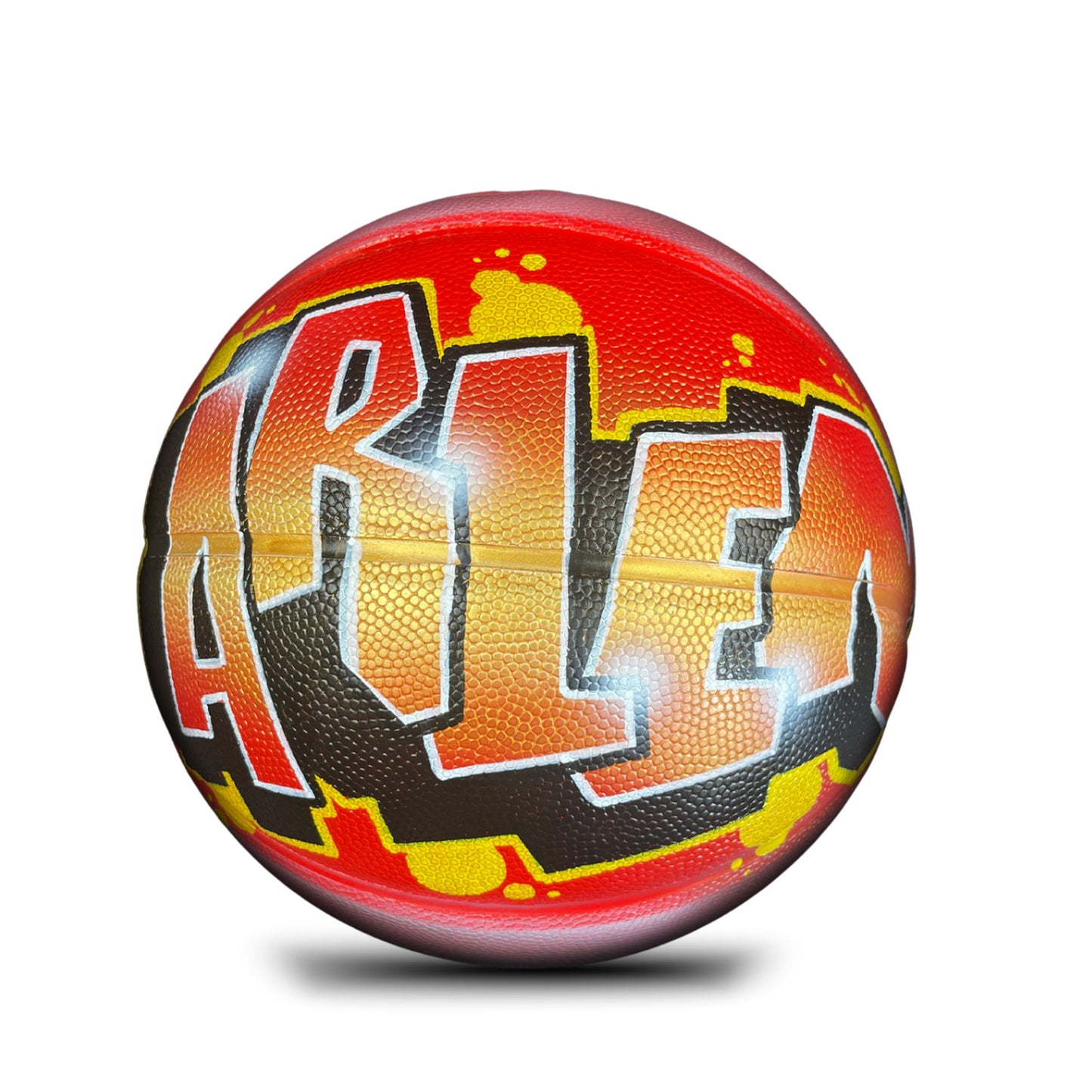 Hand Painted Basketball with Name Design