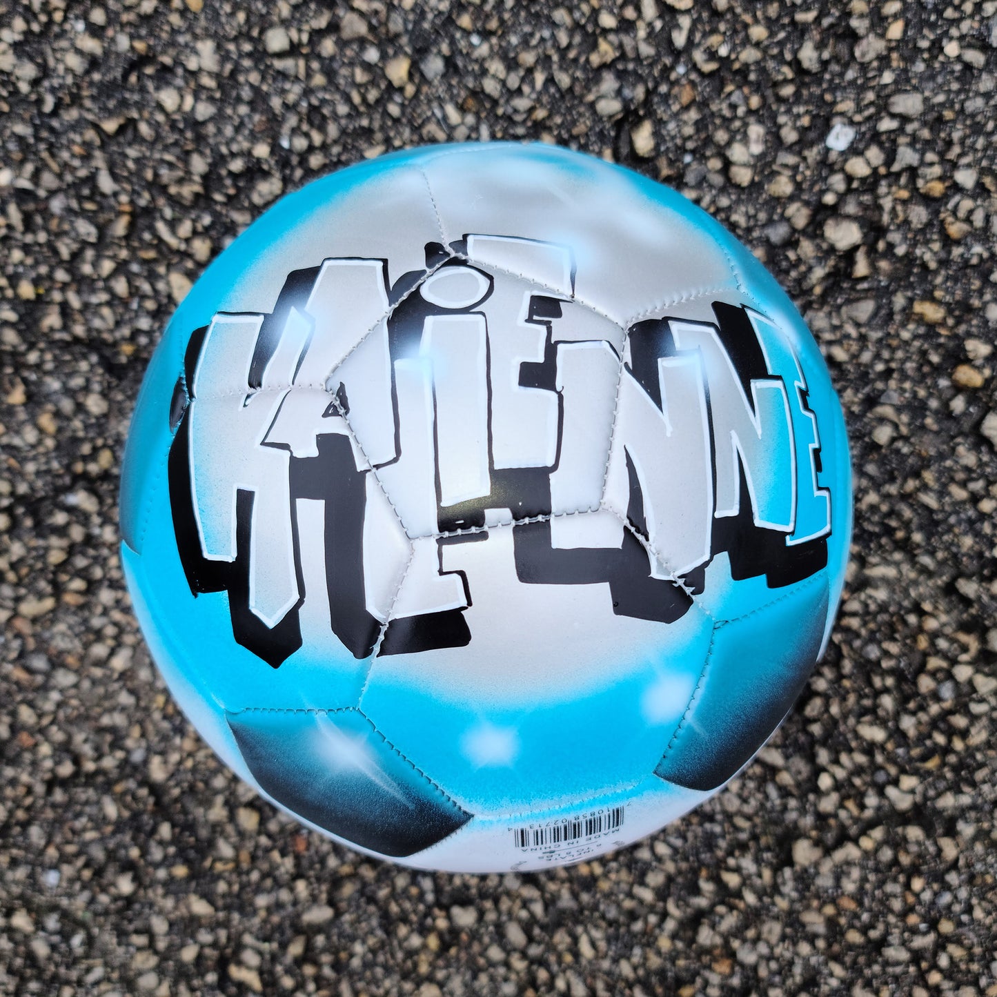 Personalized Soccer Ball with Name in Graffiti