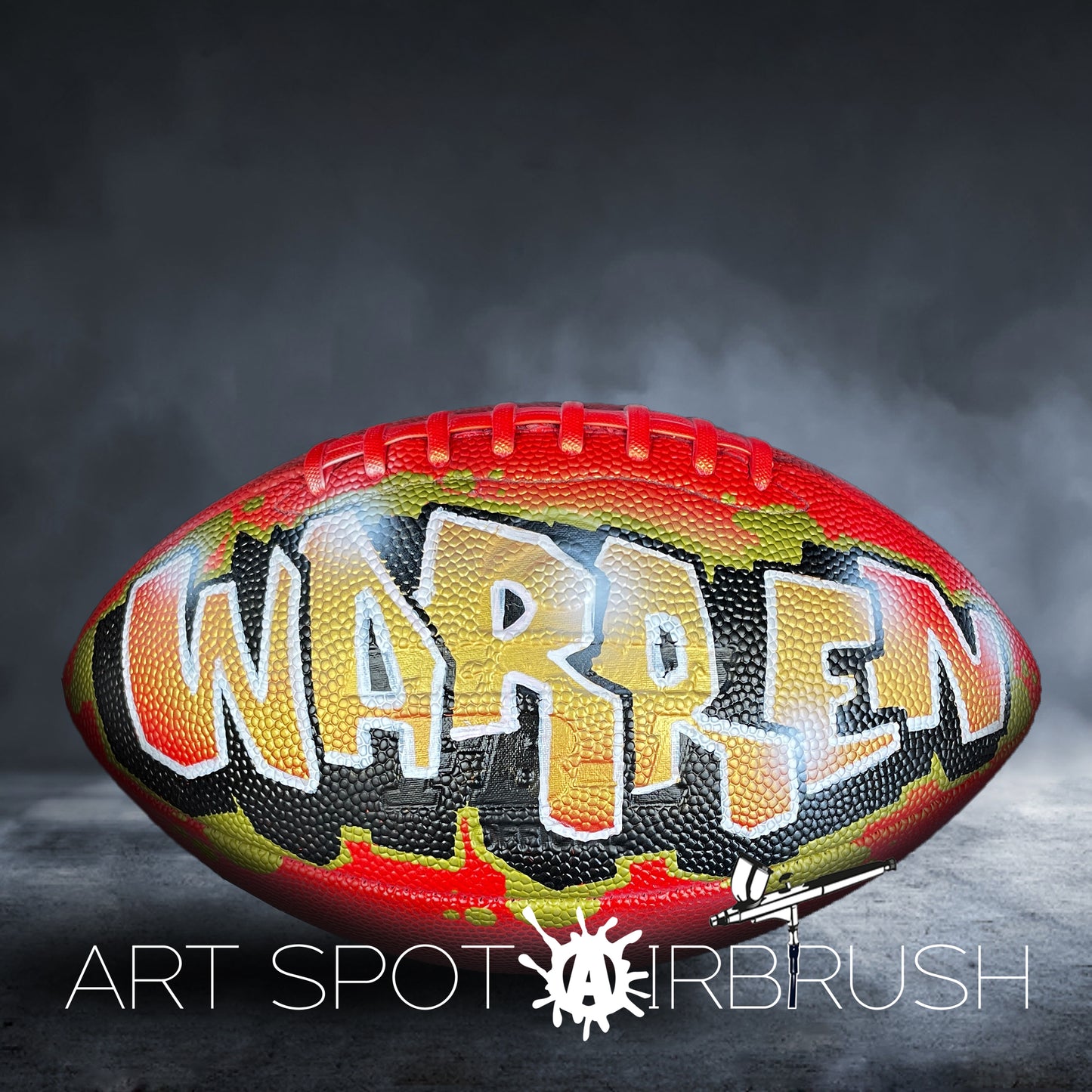Football Customized with Name in Graffiti
