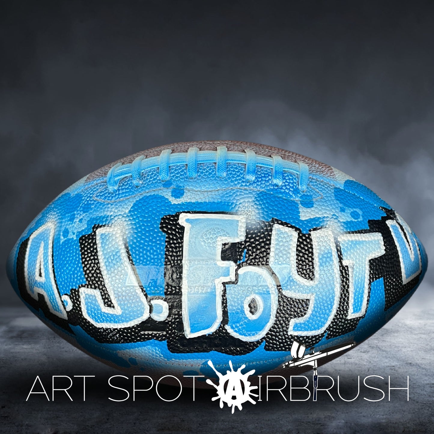 Football Personalized with a Name in Graffiti Style