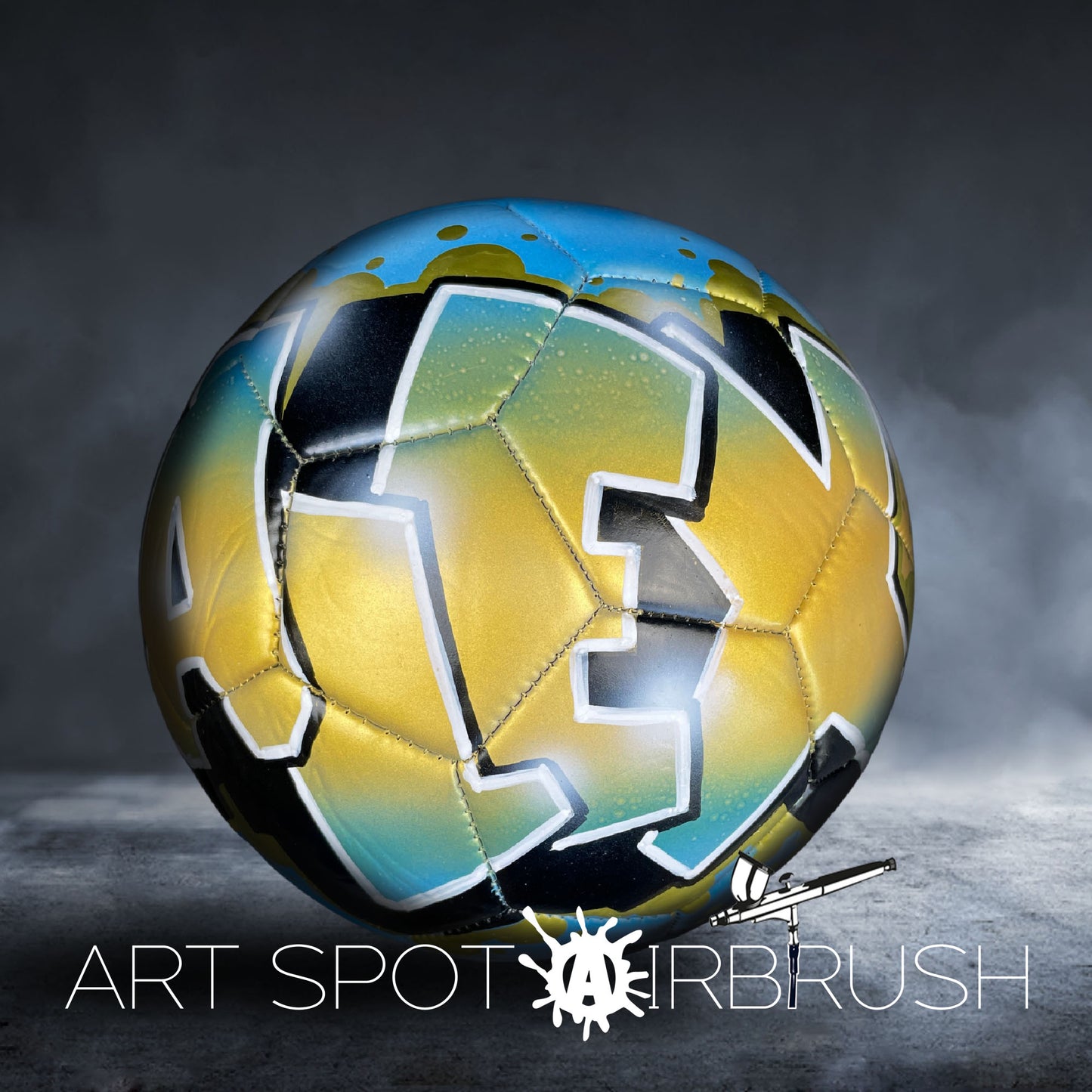 Personalized Soccer Ball with Custom Airbrush Name