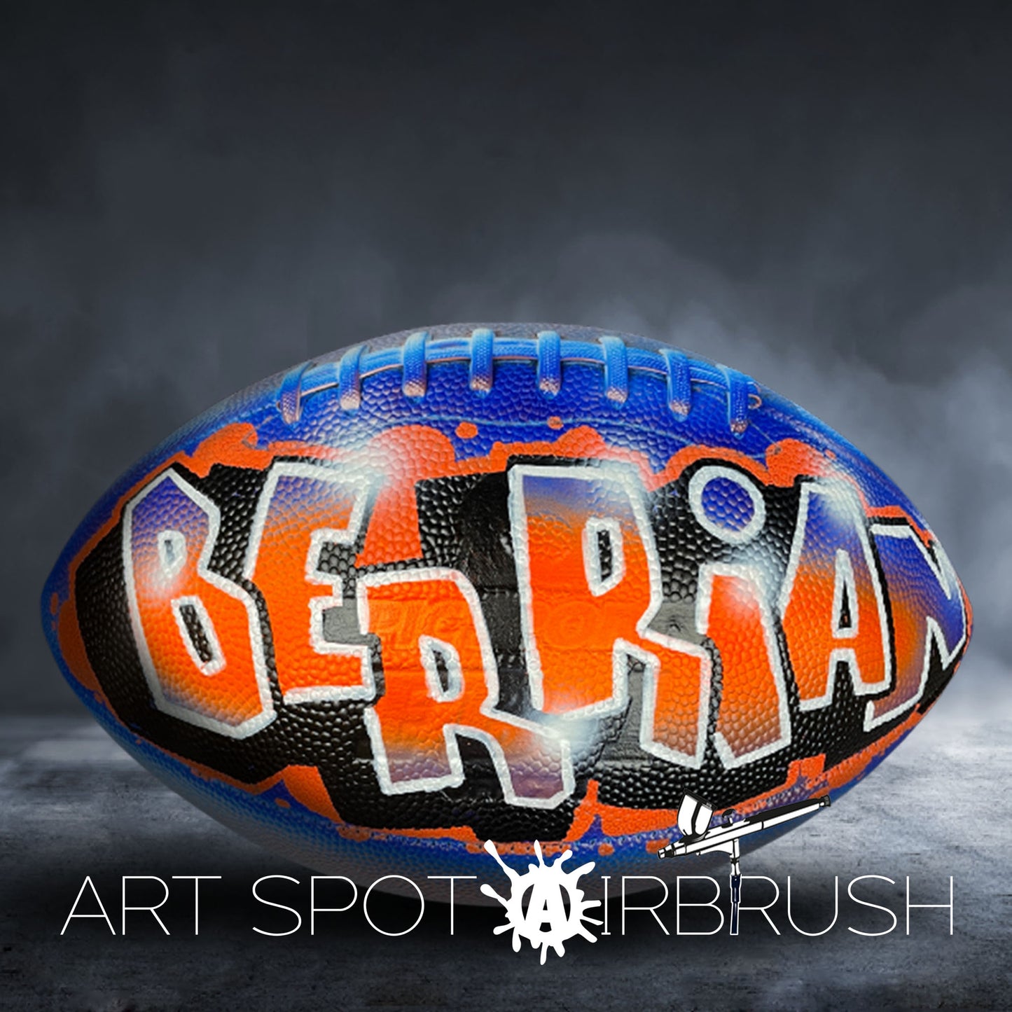 Personalized Football with Name in Graffiti