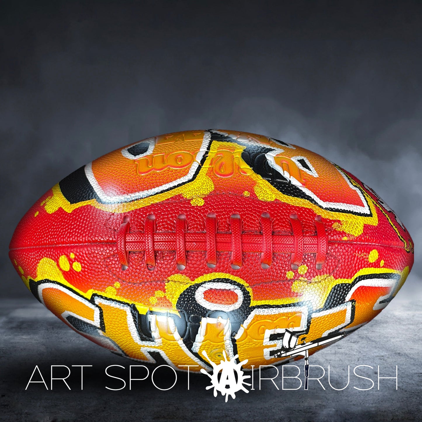 Football Personalized with a Name in Graffiti Style