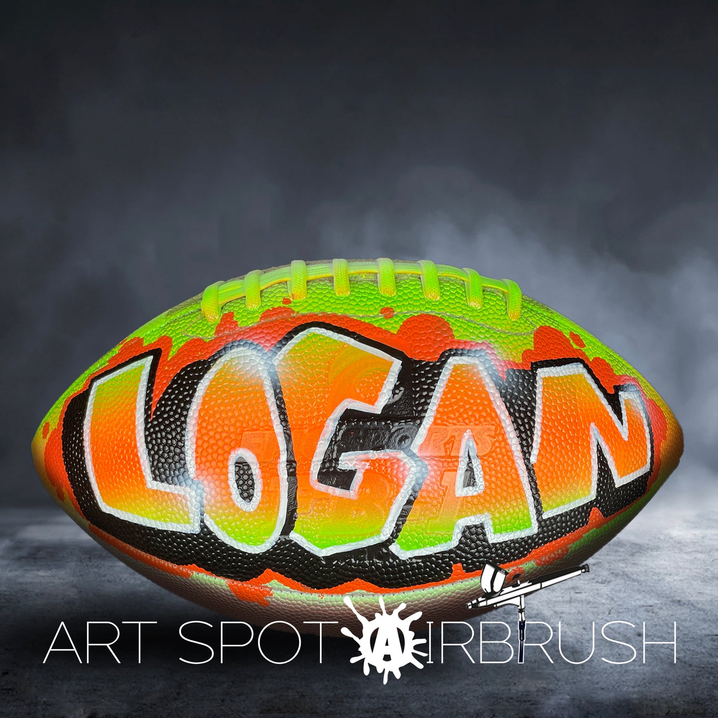 Personalized Football with Name in Graffiti