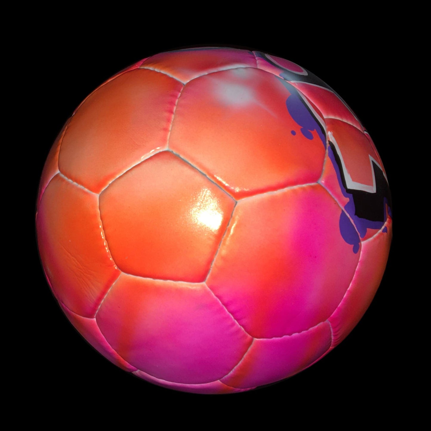 Soccer Ball with Name in Custom Airbrush Graffiti